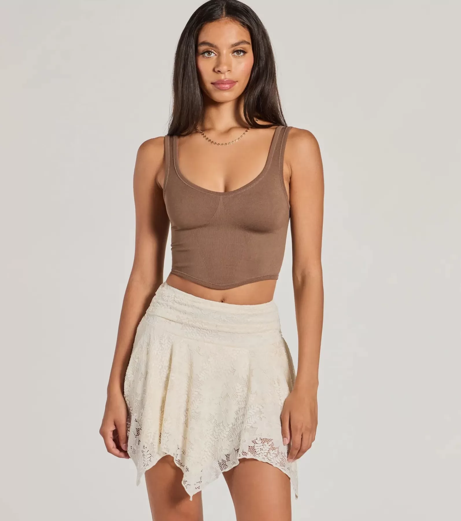 Windsor Smooth Collection | Basic Tops*Adorable Basic Scoop Neck Seamless Crop Top