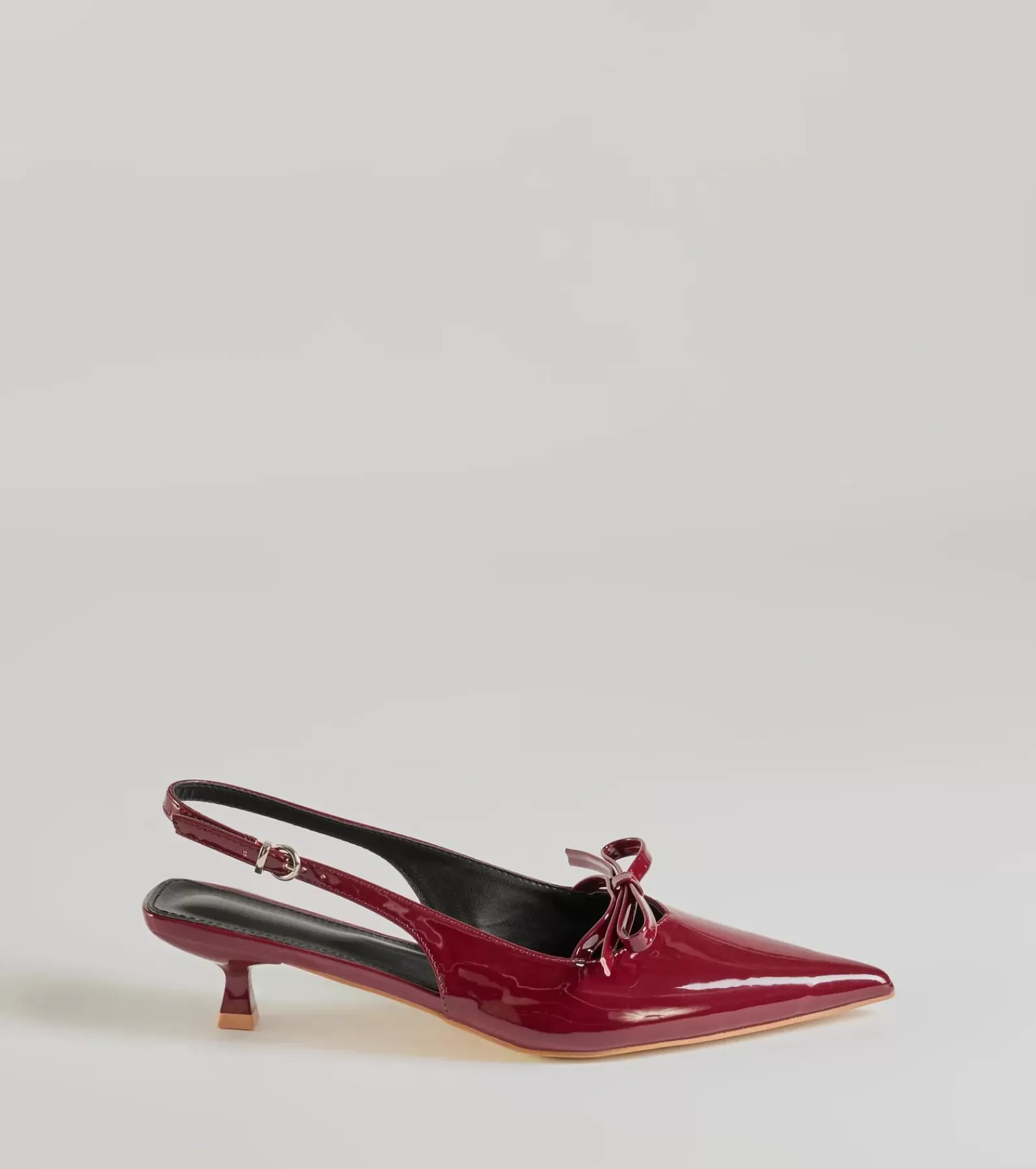 Windsor Heels*Adorably Sleek Bow Strap Kitten Heel Pumps