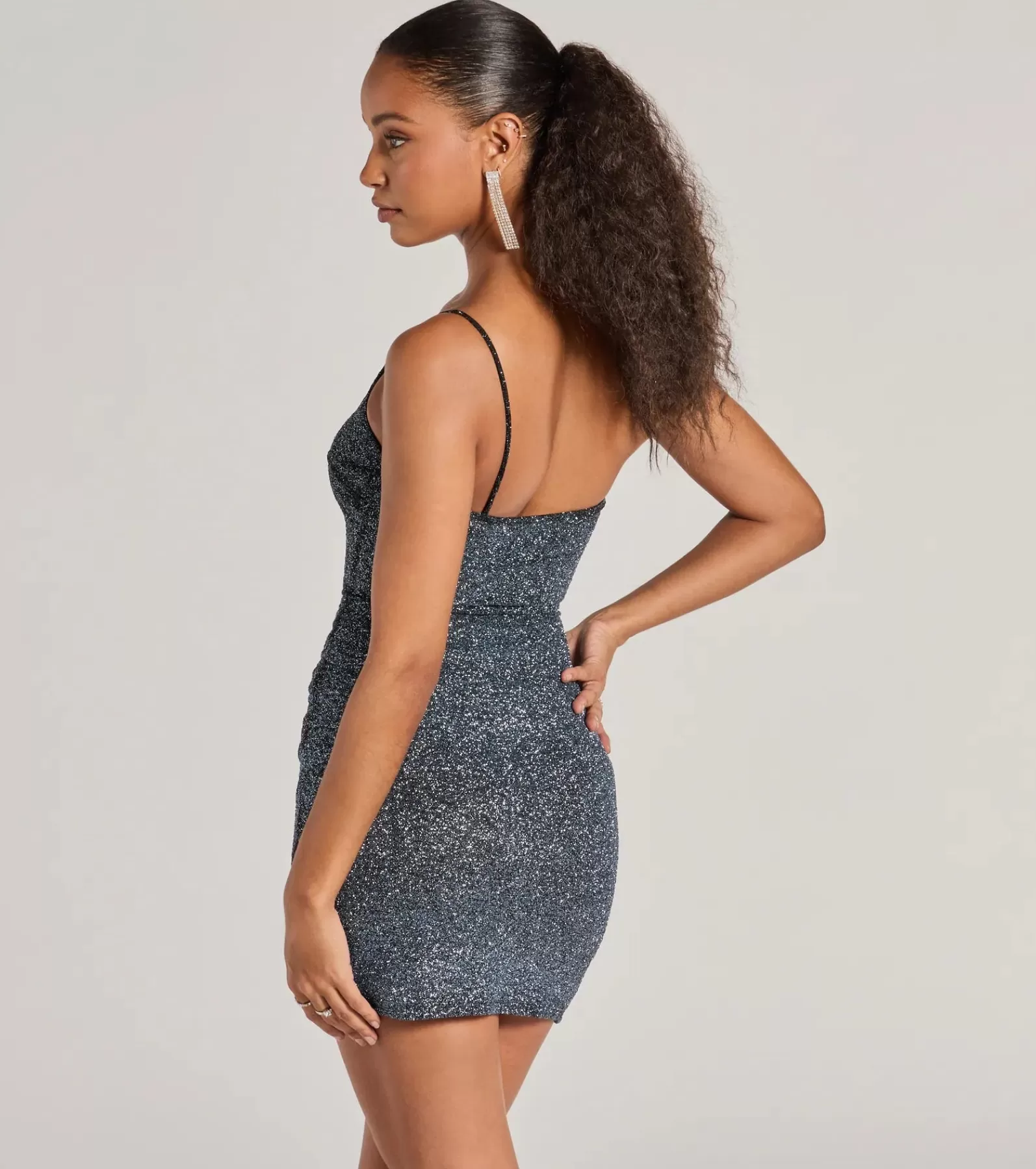 Windsor Glitter Nye Dresses*Amp Up The Glitz Glitter Knit Mini Dress