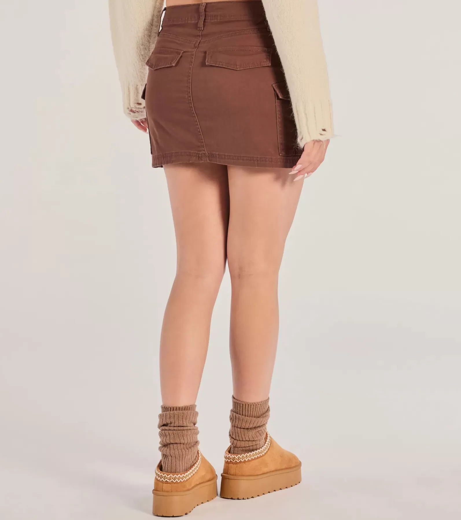 Windsor Denim Skirts | Mini Skirts*Casually Cool Mid-Rise Cargo Mini Skirt