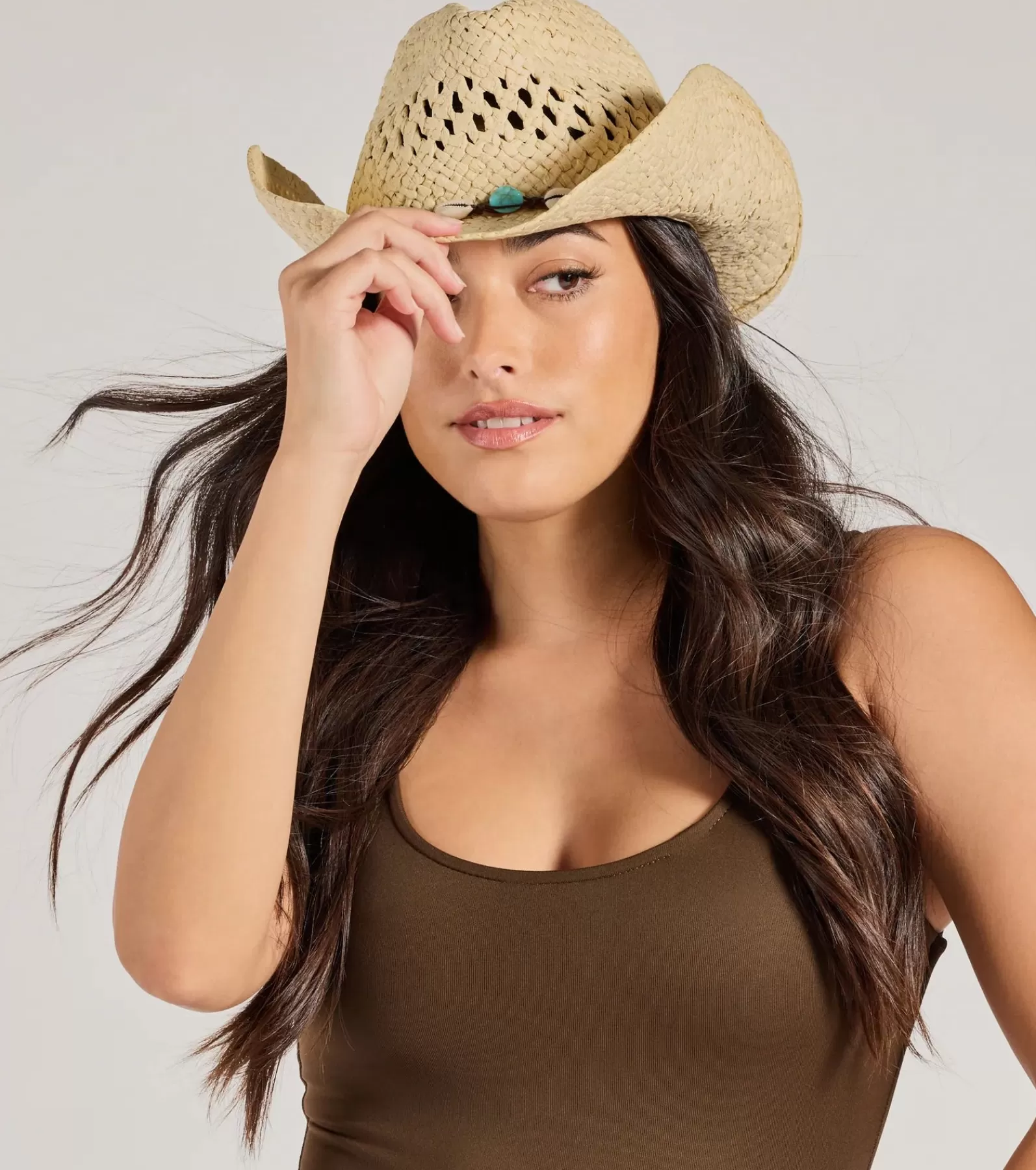 Windsor Hats | All Accessories*Coastal Cowgirl Shell Trim Straw Cowboy Hat