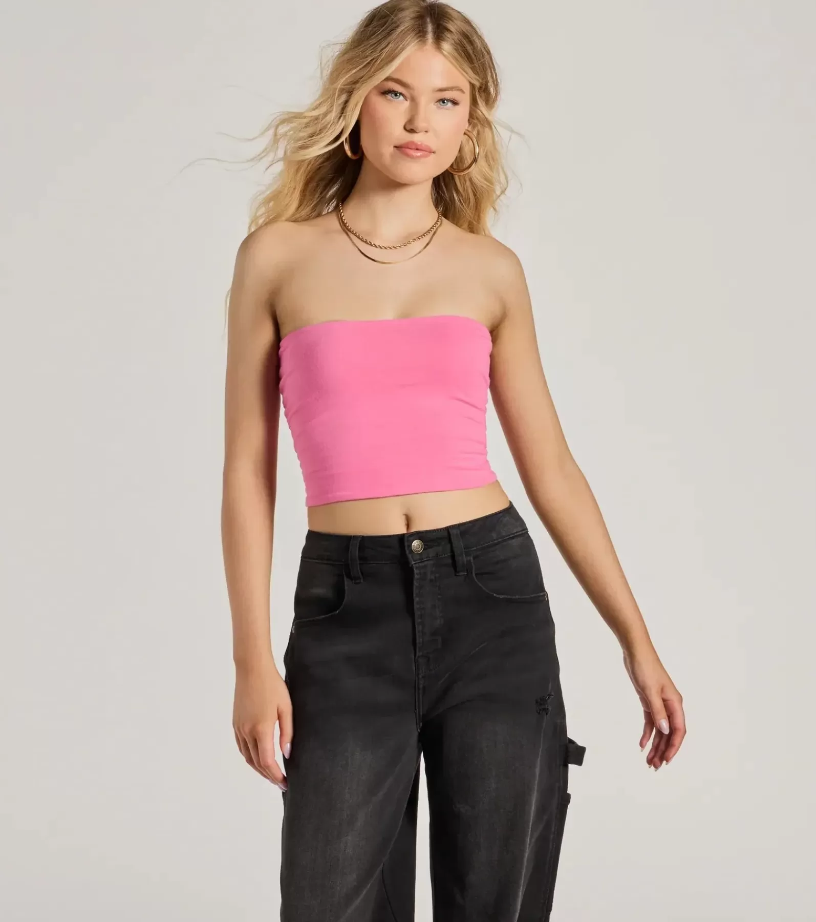 Windsor Going-Out Tops | Crop Tops*Daytime Perfect Strapless Tube Crop Top