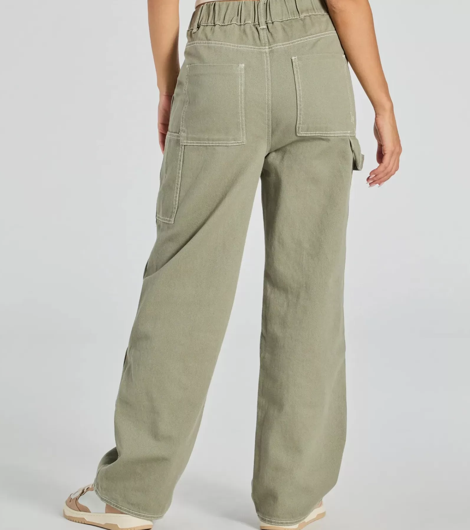 Windsor Cargo Pants | Pants*Effortlessly Casual Wide-Leg Twill Cargo Pants