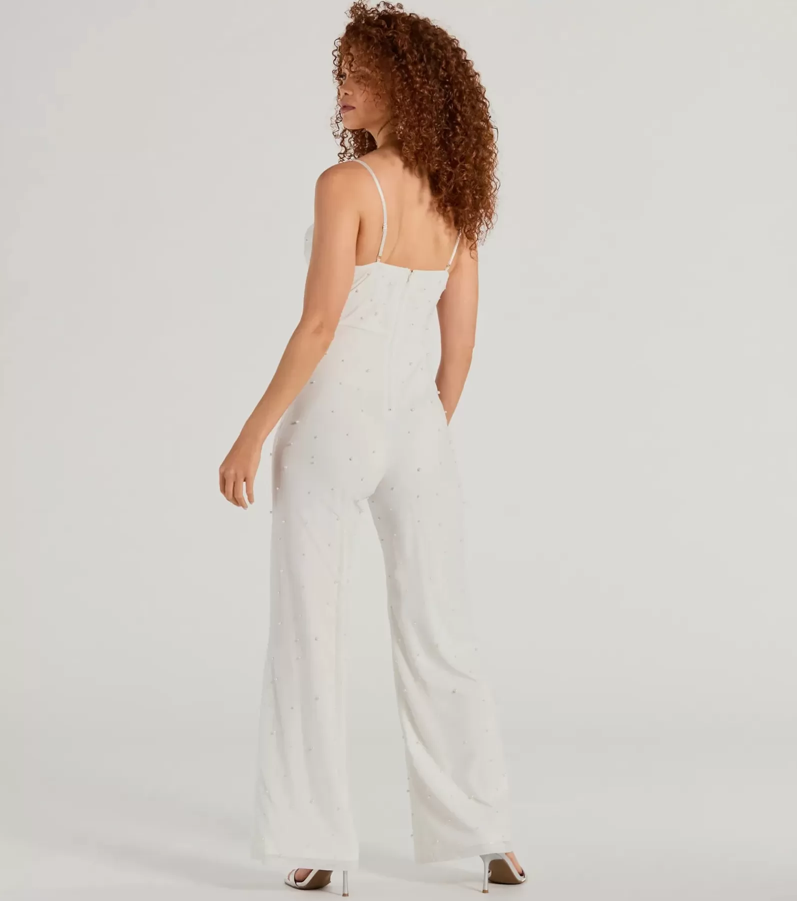 Windsor All Jumpsuits & Rompers | Flare Pants*Elevate Your Vibe Wide-Leg Faux Pearl Jumpsuit