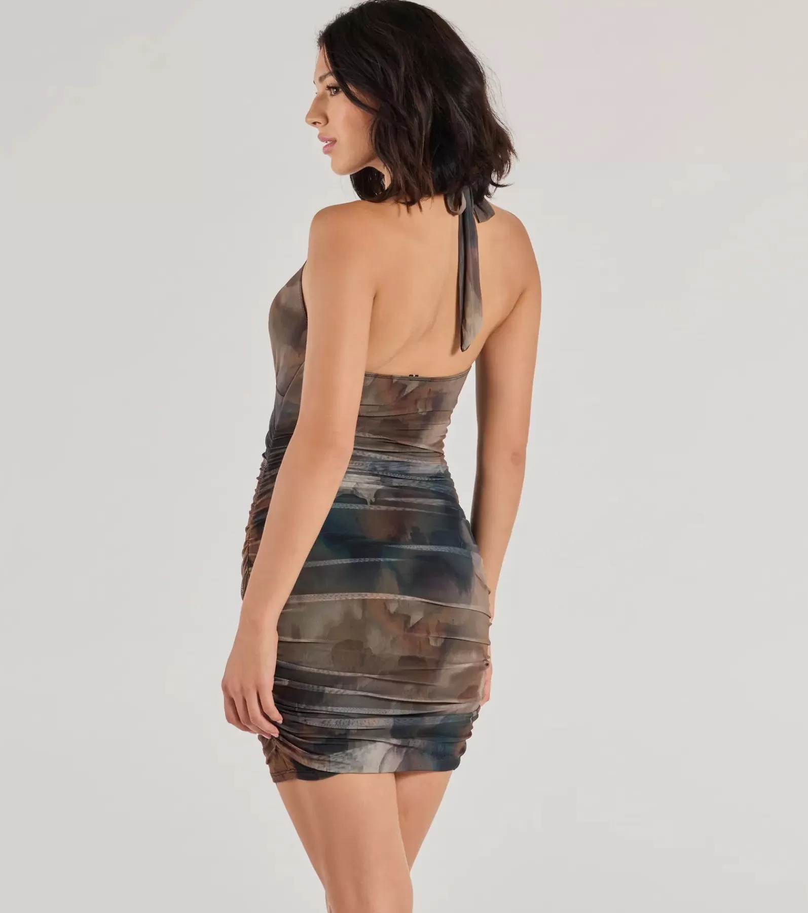 Windsor Short & Mini Dresses | Club Dresses*Ethereal Muse Abstract Marble Ruched Mini Dress