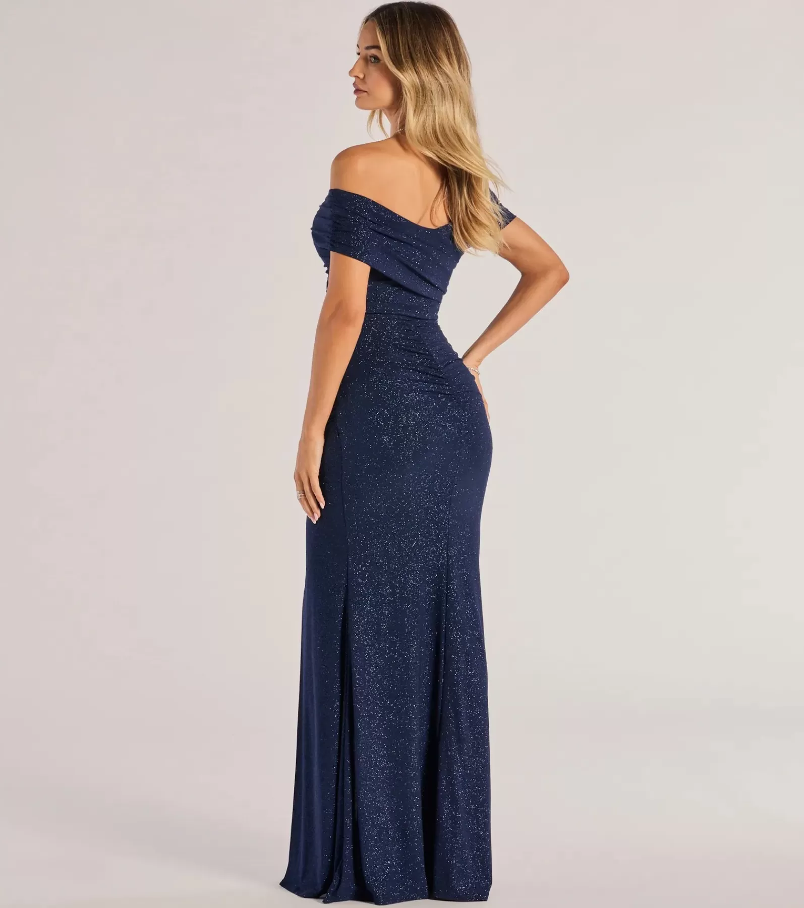 Windsor Glitter Nye Dresses | Black Bridesmaid Dresses*Giada Glitter Knit Off-the-Shoulder Mermaid Dress