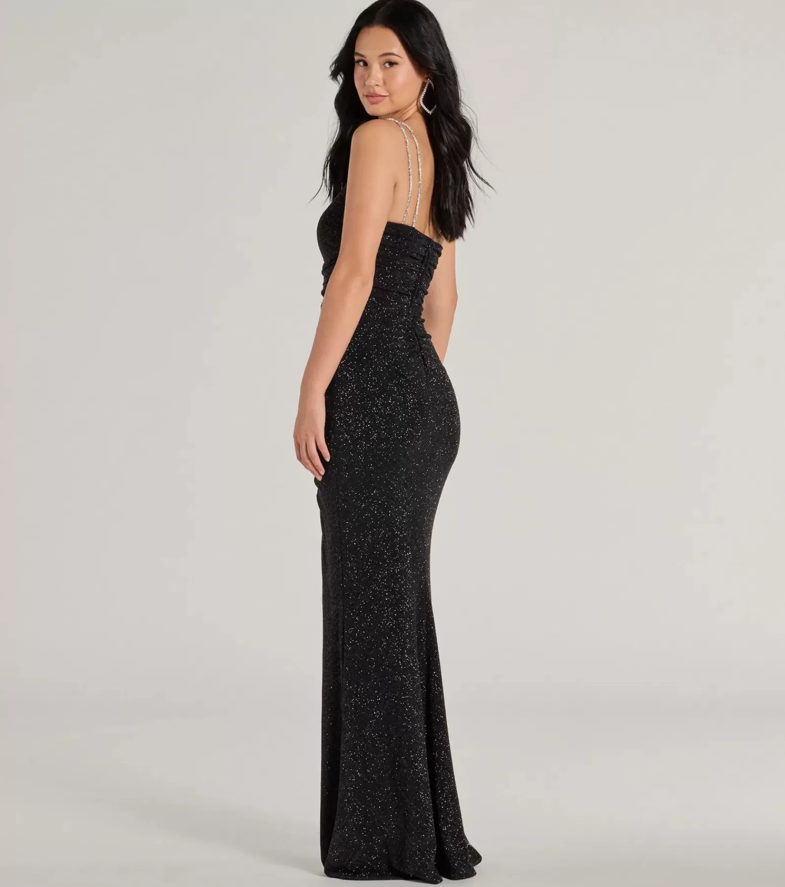 Windsor Glitter Nye Dresses | Wedding Outfits*Gracie One Shoulder Glitter Mermaid Dress