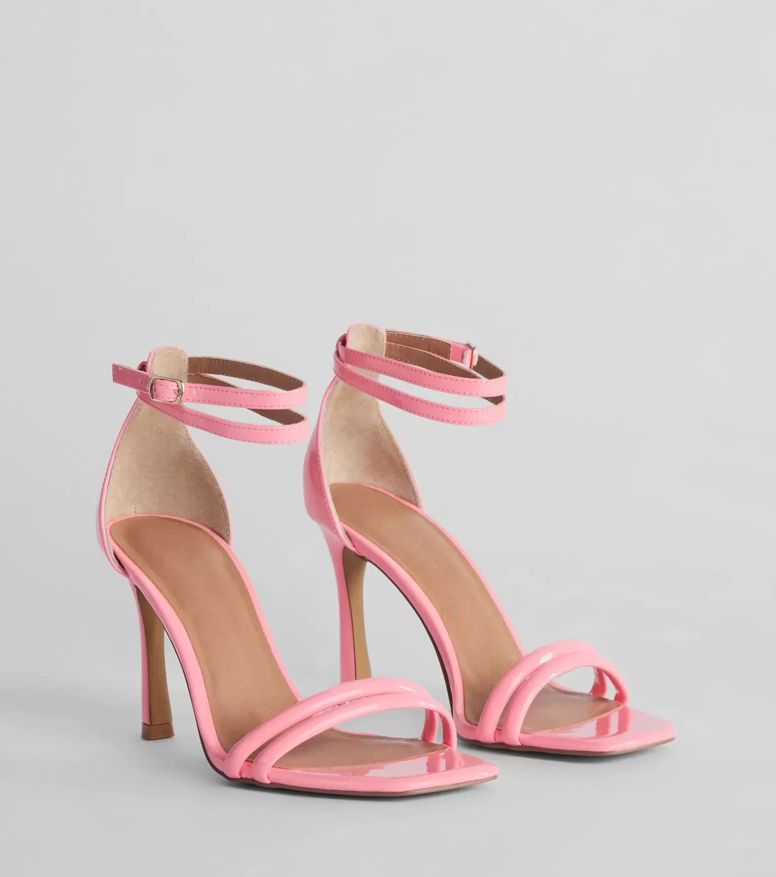 Windsor Stilettos | Sandals*Iconic Strappy Patent Faux Leather Stiletto Heels