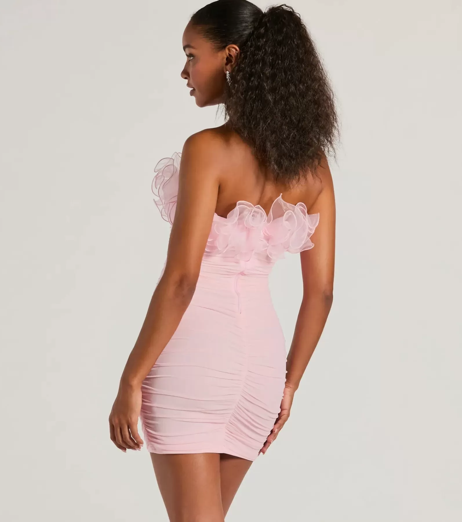 Windsor Bodycon Dresses | Club Dresses*Krista Strapless Tulle Ruffle Party Dress