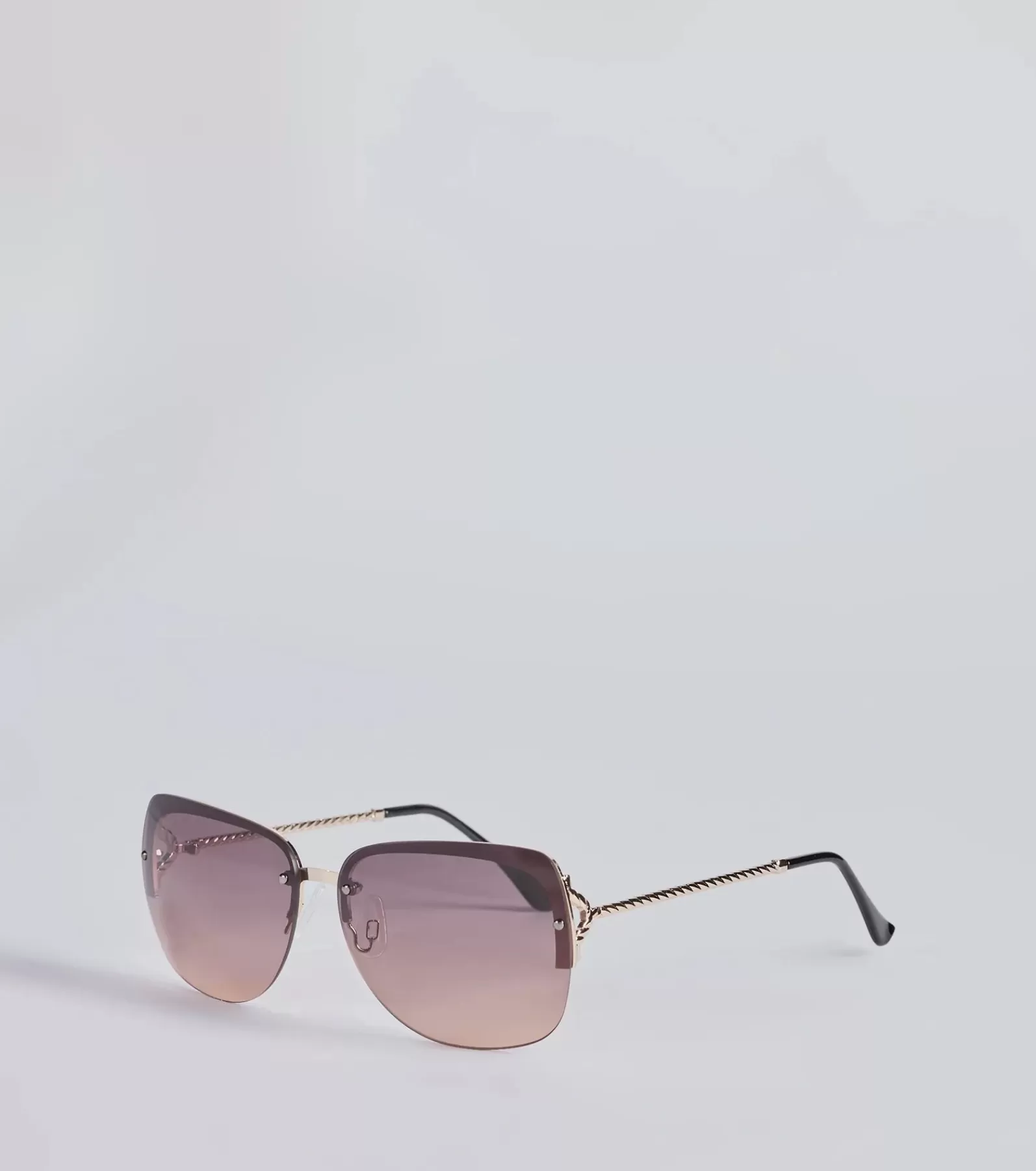 Windsor Sunglasses*Level Up Rimless Rectangle Sunglasses