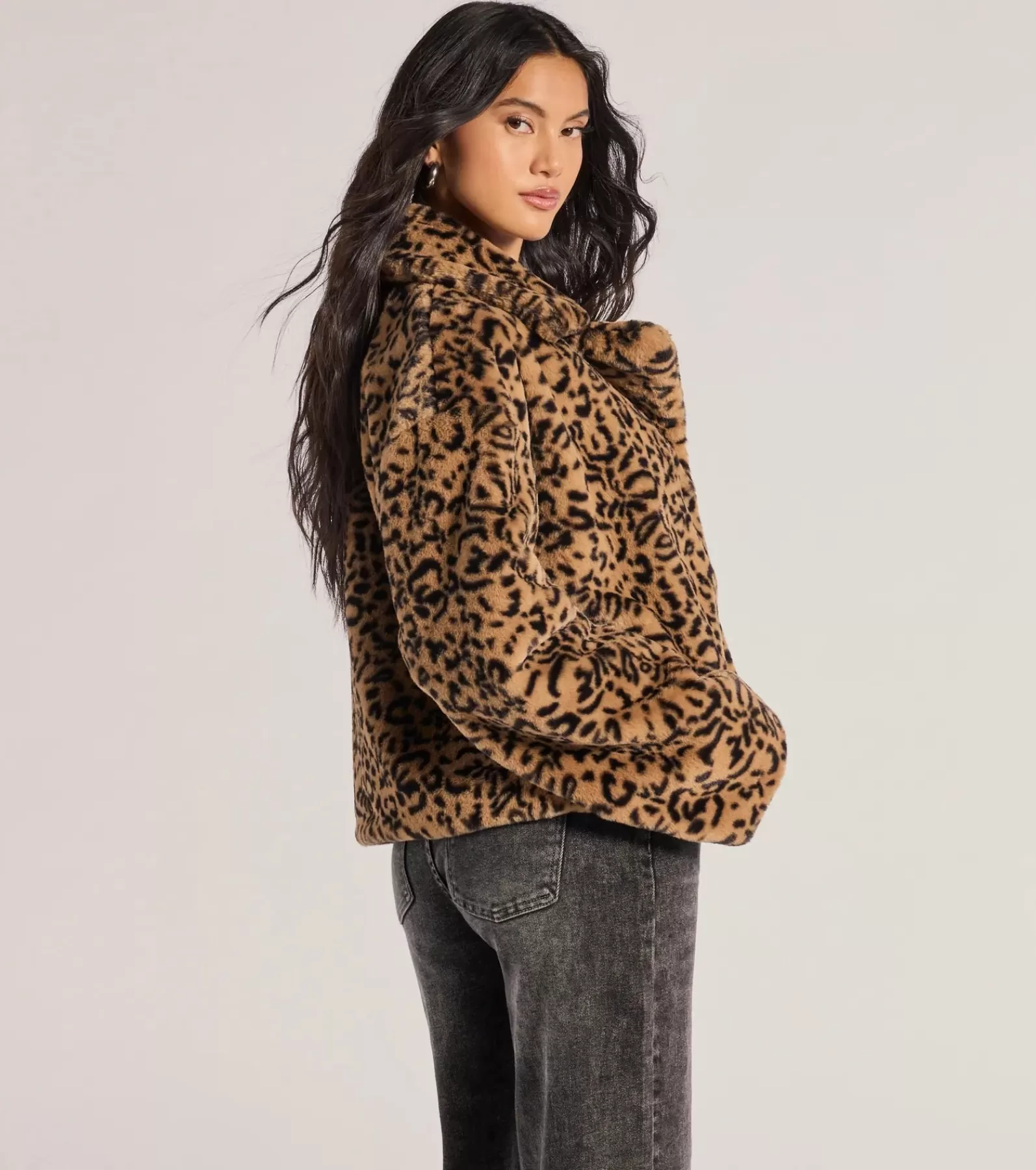 Windsor Coats*Luxe Glam Leopard Print Faux Fur Jacket