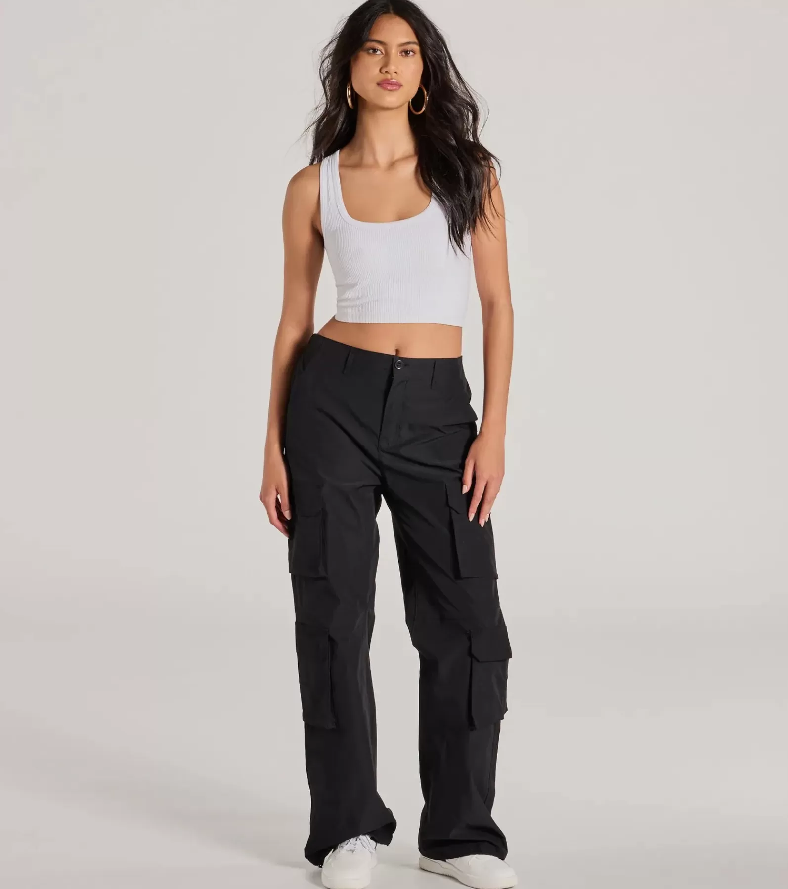 Windsor Black Pants | Cargo Pants*Out For The Day High-Rise Cargo Pants