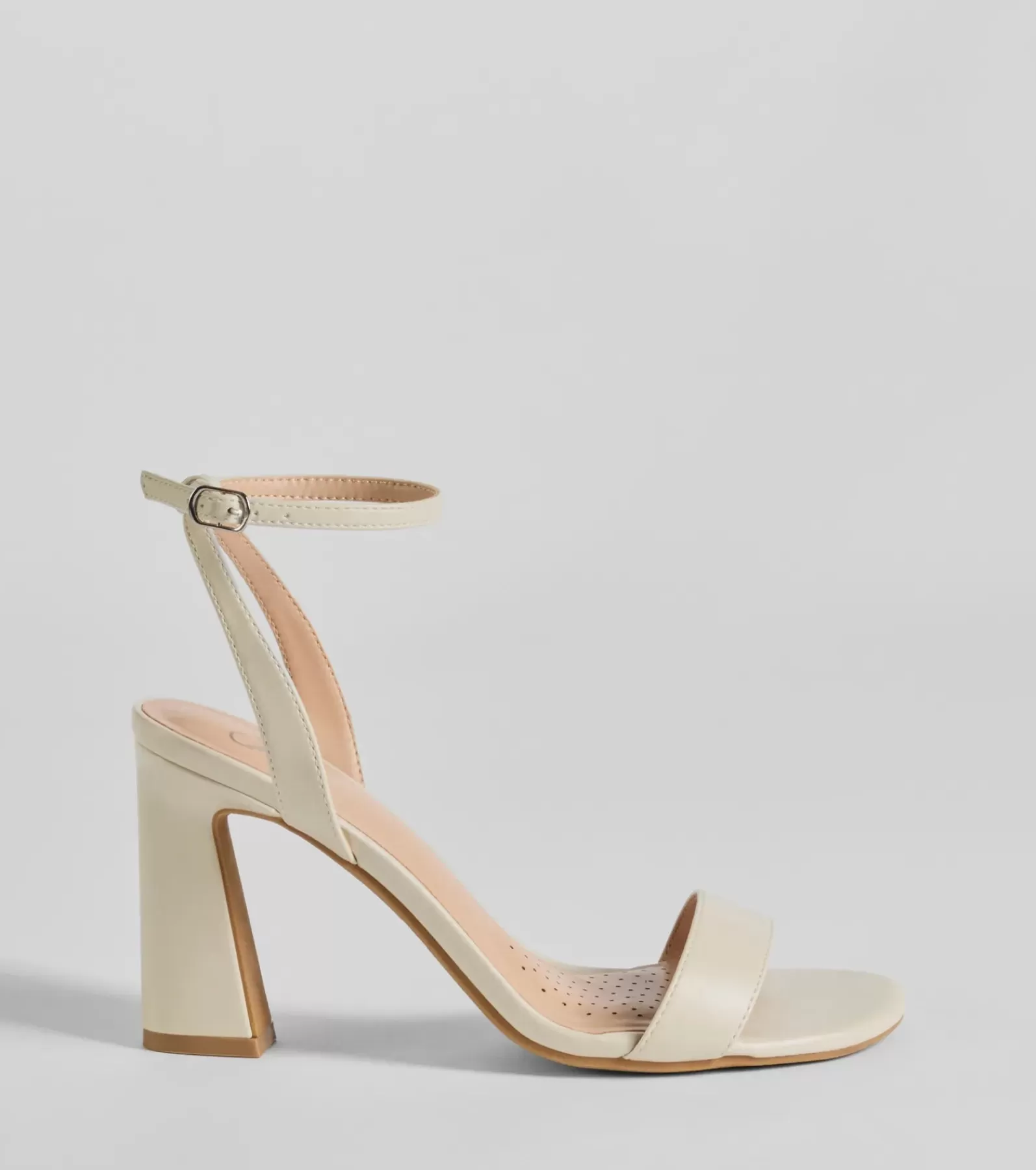 Windsor High Heels | Sandals*Perfect Basic Faux Leather Block Heels