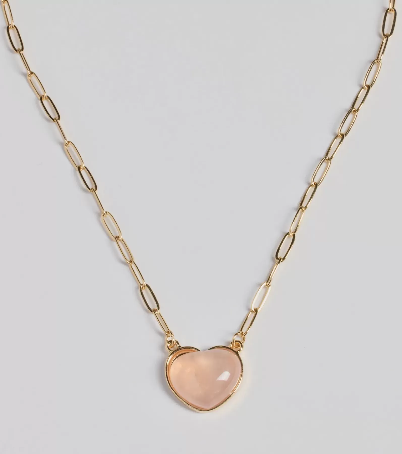 Windsor Necklaces & Chokers*Pretty Aura Rose Quartz Heart Charm Necklace