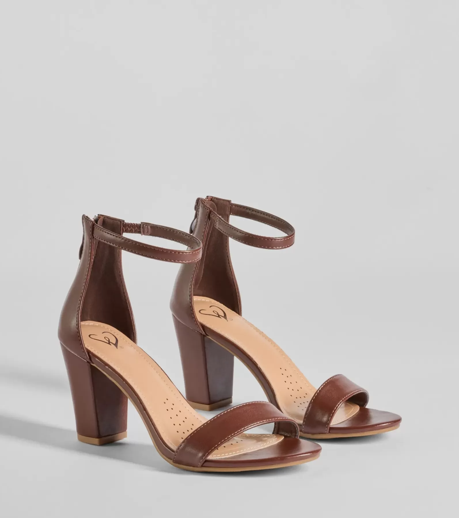 Windsor High Heels | Sandals*Smooth And Chic Faux Leather Block Heels