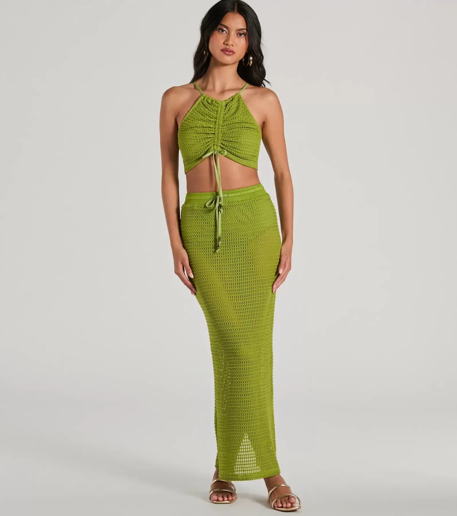 Windsor All Matching Sets | Skirts & Skorts*Sunny Chic High Slit Crochet Maxi Skirt