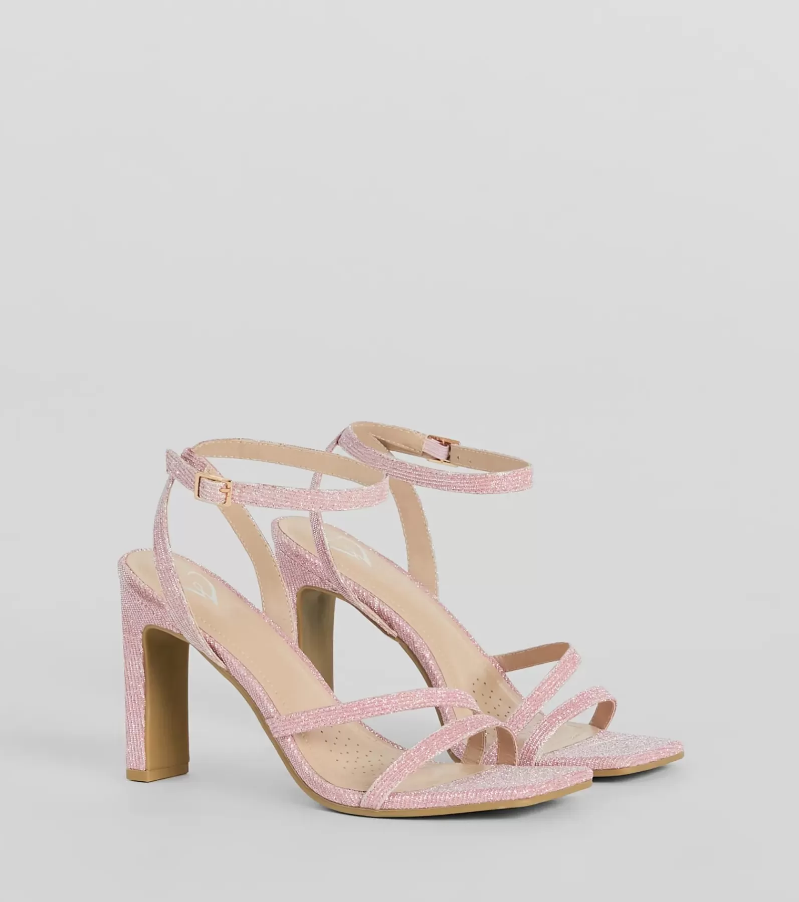 Windsor Sandals | Heels*Time To Shine Glitter Strappy Block Heels