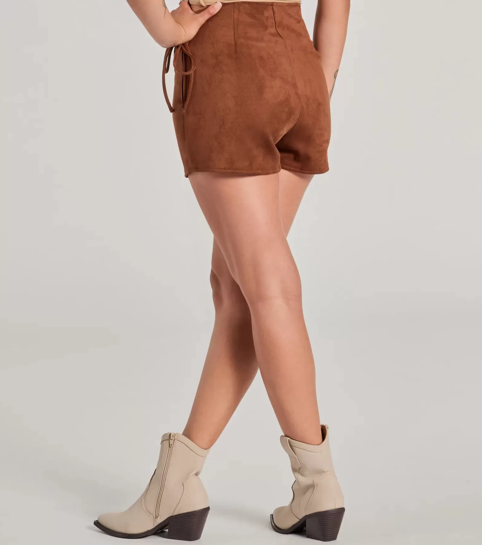 Windsor Faux Leather & Suede Bottoms | Shorts*Wrap It Up High-Rise Faux Suede Mini Skort